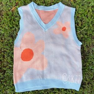 Floral Sweater Vest